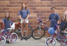 Bob Buckles' granddaughters Anniston, Monroe, Sutton and Jade Buckles (daughters of Tony and Christina Buckles) participated in the bike parade.