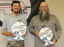 The team of Michael Ripley (left) and Ryan Cleal (right) were the top shooters in the team category. Ripley hit 84 targets, and Cleal hit 73 to combine for the top team score.