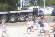 The Whistle Stop partnered with Winters Millwright to drop hundreds of bouncy balls from 150 feet in the air for children to chase and collect to take home. Nearly 400 people were in attendance.