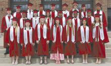 The Ainsworth High School Class of 2026 held its graduation ceremony on Sunday, May 10. Members of the graduating class were first row (left - right): Madison Phares, Adysson Sears, Addah Booth, Christina Fernau, Rowan LeMunyan, Annick Altimirano and Megan Jones. Second row: Brian Eick, Colby Beegle, Payton Moody, Zailey Daniels, Trevor Pike, Adolfo Rojas Salazar and Saul Fernandez Arcipreste Andrade. Third row: William Biltoft, Sam Titus, Kaden Evans, Witten Painter, Christopher Fernandez, Jace Johnson, Ai