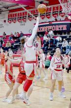 Gracyn Painter led the Lady Bulldogs in scoring with 13 points against the Broken Bow Lady Indians.