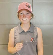 Junior Kenley Welke placed ninth at the Valentine Invitational on September 23. Photo Courtesy of Bulldog Boosters