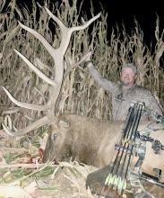 Aaron Miller Shoots Monster Bull Elk in Brown County