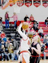 Gracyn Painter had her seventh double-double of the season against St. Mary’s, scoring 21 points and 12 rebounds.