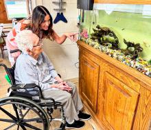 Savanah McGowan, the activities director at the Sandhills Care Center, focuses on providing enjoyable experiences for the residents at the Sandhills Care Center in Ainsworth.