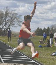 Senior Morgan Kinney long jumped 18-1 at the Gregory Invitational, notching a season best this year.