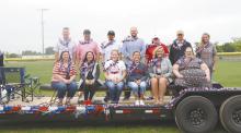 Back Row (L-R): Tom Arens, Cory Brodbeck, Daniel Tucker, Pat O’Hare, Sarah Smith, Devin Painter and Molly Hodge. Front Row: Sheena Weander See, Danielle (Dailey) Palmer, Ashley (Burrows) Titus, Amber (Sisson) Happold, Lendi (Zorkowski) Osborn and Christina Cassel.