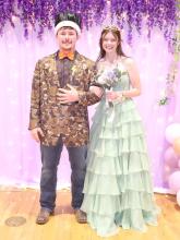 Witten Painter, son of Clint and Katie Painter, was crowned as the Ainsworth High School Prom King during the grand march on April 11. He stands with Prom Queen Payton Moody, who is the daughter of Jon and Erin Moody.