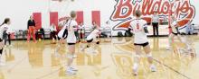 Playing in one of the district sets were teammates Jaylee Good Megan Jones, Kinsey Walz, Willa Flynn, Raelynn Reagan and Lily Beel.