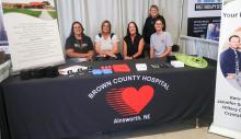 Brown County Hospital had a booth at the Expo held June 17-18 at the Rock County Fairgrounds in Bassett.