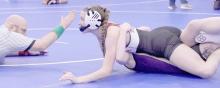 Jolyn Pozehl pins her opponent at the O’Neill Invitational on her way to a second place finish in the 115 lb. weight class. Photos by Jessica Pozehl