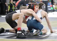 Beel waits for the ref to blow his whistle as he lines up with his opponent from Central Valley.