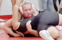 Megan Jones took 2nd place in the 140 lb. weight class at the Sandills Valley Invitational.