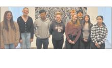 ACS art students visit the Museum of Nebraska Art in Kearney. Front row (left - right): Addilyn Doke, Ava Graff, Adolfo Rojas, Madison Phares, Bailee Rea, Annick Altamirano and Maya Villalobos. Back row: Teigen Marbry and Axel Luna.