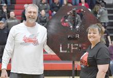 Delimonts Honored at Last Home Basketball Games