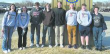 Students that competed in Gothenburg were (left - right): Willa Flynn, Bailee Rea, Ben Clingman, Jace Johnson, Kristofer Hitchcock, Erick Hitchcock, David Cook, and William Biltoft.
