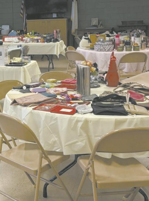 Gifts picked up through the year were lined up on several tables for youth to shop for their parents.