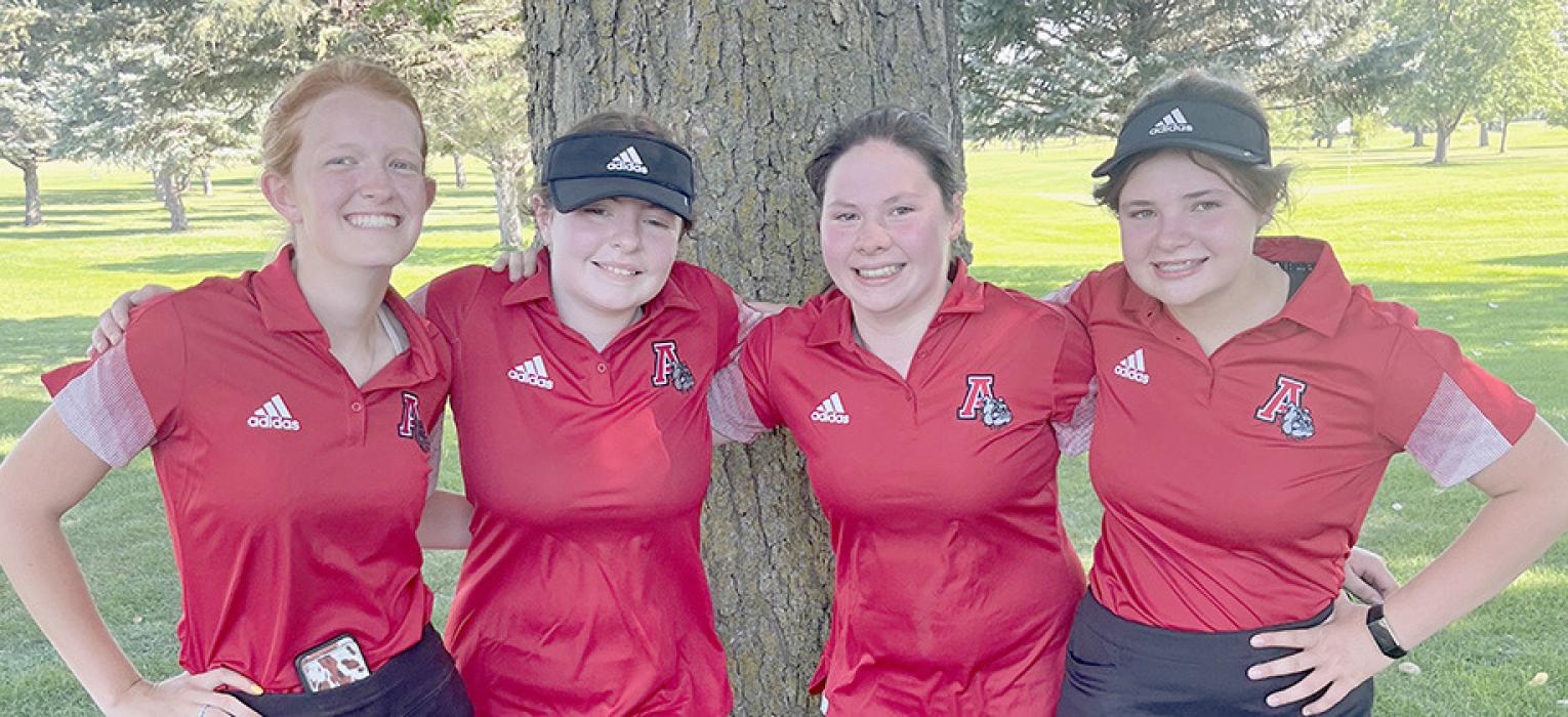 The Ainsworth Girls Golf Team started the 2022 season with the O’Neill Invitational. Team members are (left to right) Terra Shoemaker, Jordan Beatty, Jaden Appleman and Hannah Beel.