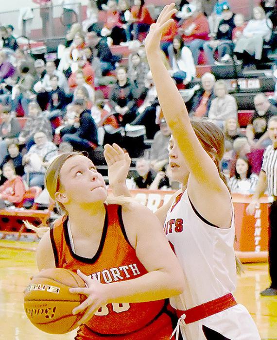 Jocelyn Good led the Lady Bulldogs with 14 points and 16 rebounds against the Ord Lady Chanticleers.