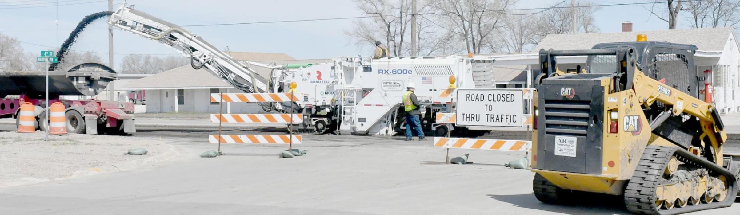 As shown above on May 6th, A&amp;R Construction has begun saw-cutting the roadway and intersections in order to remove the existing surface of the south side/eastbound lane of Highway 20. Head-to-head traffic continues on the center and north lanes. Traffic will remain on the north side of Highway 20 through mid-summer, according to NDOT Highway Project Manager Carl Hart.