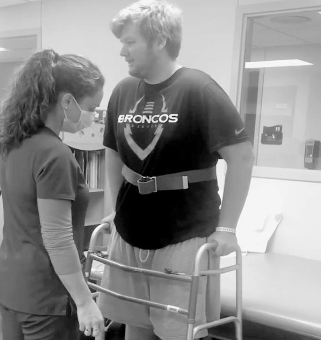 Allen spent eight days at the Omaha Children’s Hospital and was then transferred to Madonna Rehabilitation Hospital in Lincoln until mid-May, where he did up to seven hours of intense physical therapy every day.