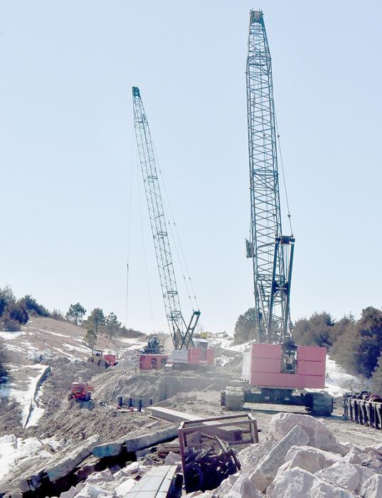 Work Progresses on Sand Draw Bridge
