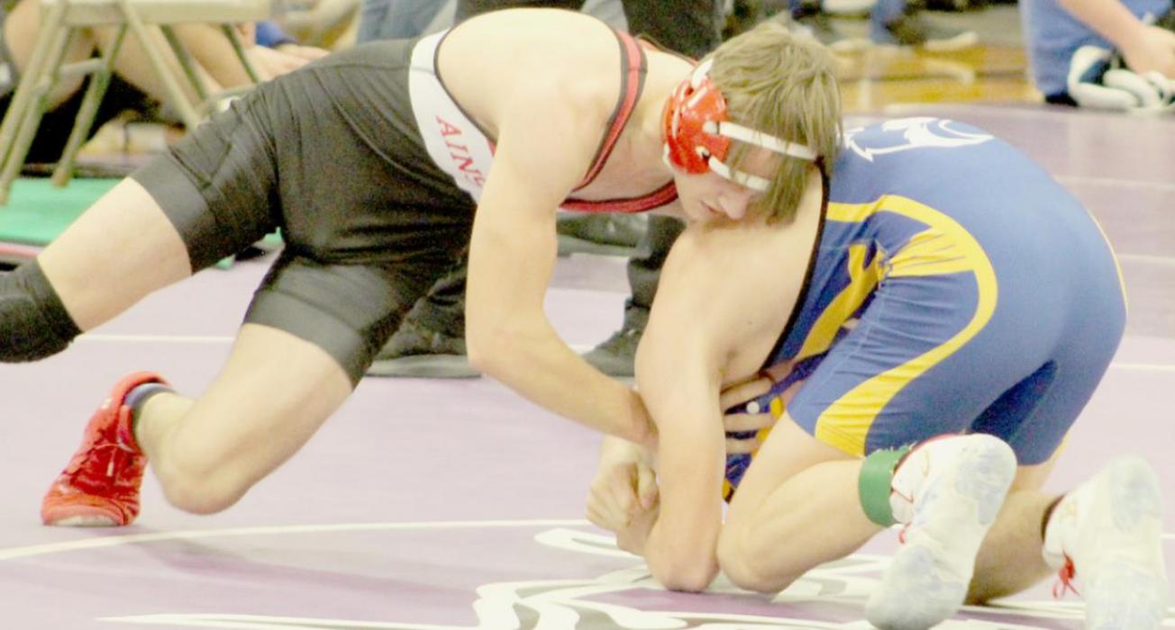 Owne Blumenstock took third place in the JV 145 lb. weight class. Photos by Rachel Williams