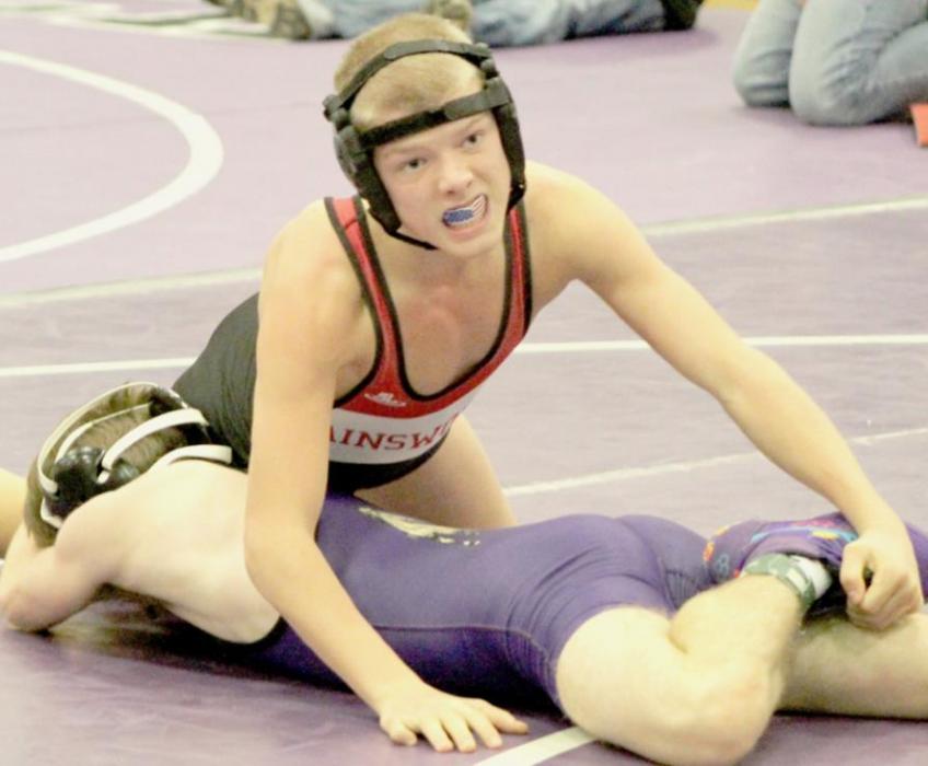 Mason Painter competed in the 120 lb. weight class at Burwell. Painter went one win and two losses in his weight class.
