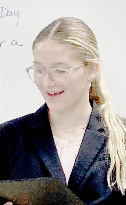 Emma Kennedy gave Ainsworth another first place medal with her Varsity Extemporaneous Speaking performance.