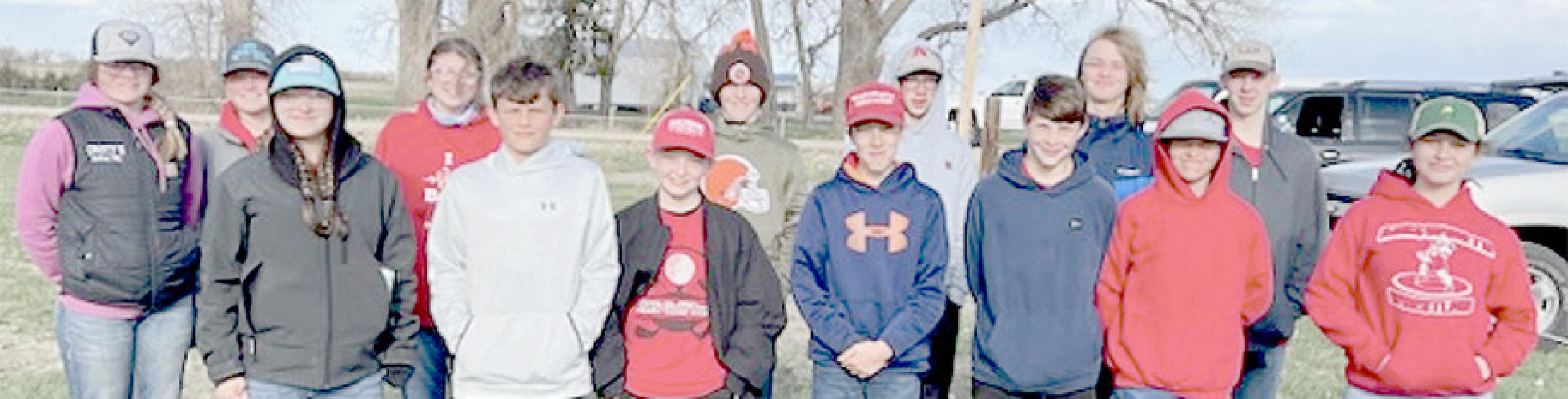 Golfers participating in the North Central Junior High Tournament were (Back Row Left to Right): Londyn Dunbar, Kenley Welke, Jodie Denny, Jaxon Rucker, Bear Rea, Erick Hitchcock and Ben Clingman; (Front Row - Left to Right): Madison Palmer, Zaine Evans, Emmett Paddock, Ryan Kerrigan, Dylan Titus, Bateson Raymond and Auroura Dobrinski.