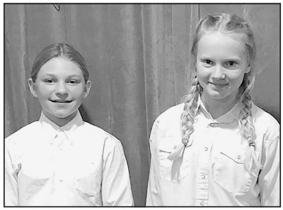 Kinley Olson and Kiley Orton earned second place for their junior group performance titled “The Pony Express: Increasing Understanding in Ten Days or Less.”