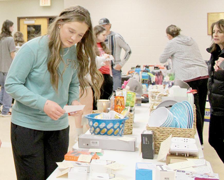 Ericka Larson accumulated money playing Post Prom games and was then able to purchase items.
