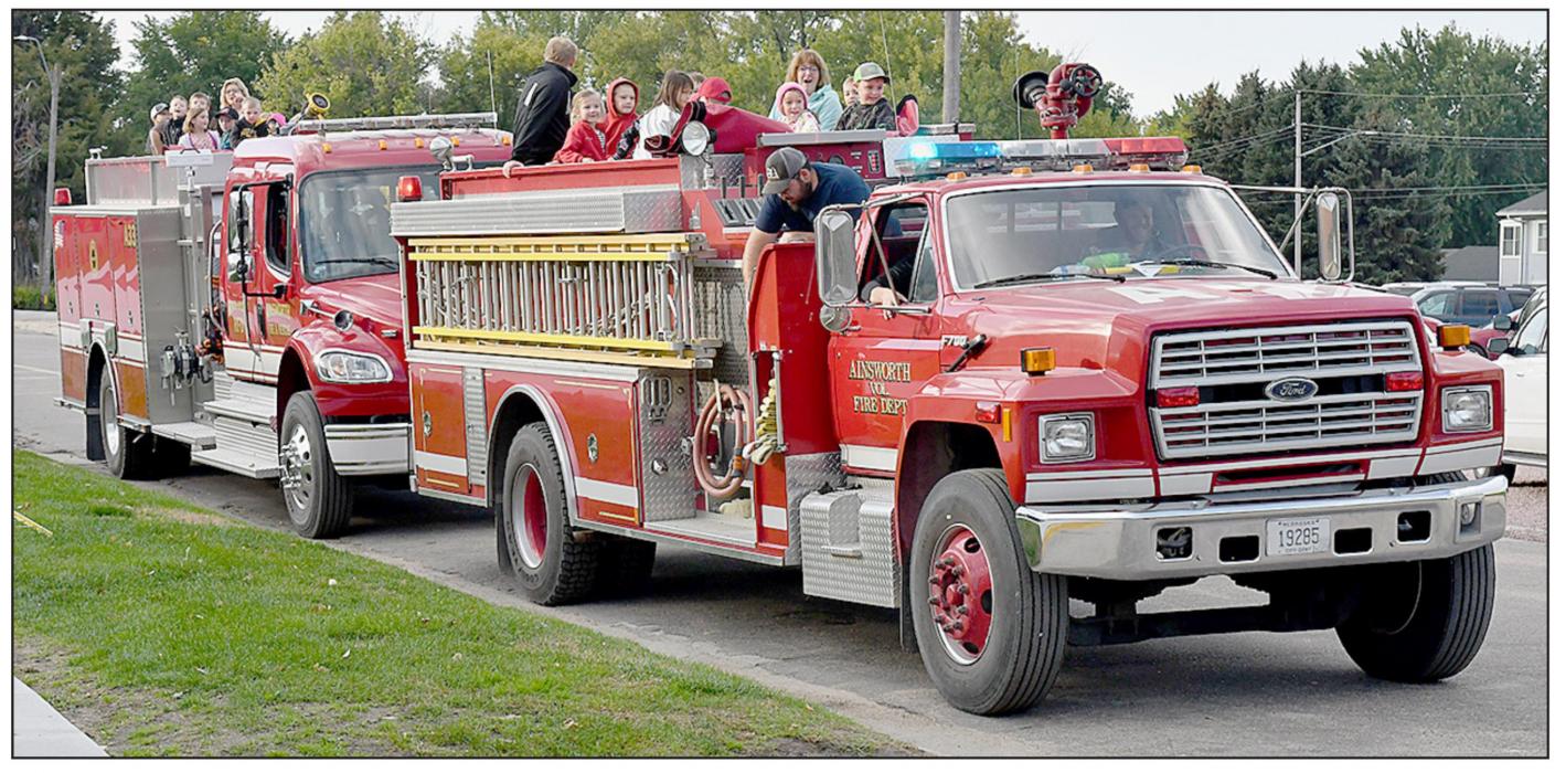 Students Given Rides on Fire Trucks in Observance of Fire Prevention Week