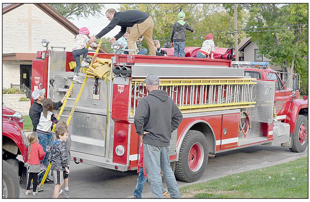Students Given Rides on Fire Trucks in Observance of Fire Prevention Week