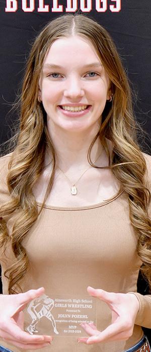Jolyn Pozehl was named the Girls Wrestling Most Valuable Player.