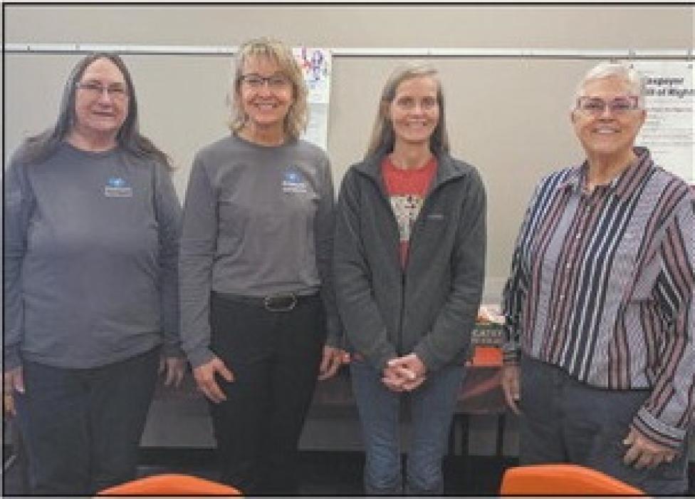 Ainsworth VITA volunteers (left - right) Gail Irwin, Brenda Davis, Kay Anderson, Linda Moody, and Lydia Moody (not pictured) went through rigorous training to become volunteers for this program. The volunteers must pass the IRS Volunteer test yearly to stay certified.