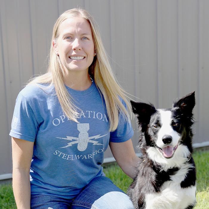 Annette Deering with her trusty sidekick, Newt, will be with her mile for mile. Springview Herald Photo