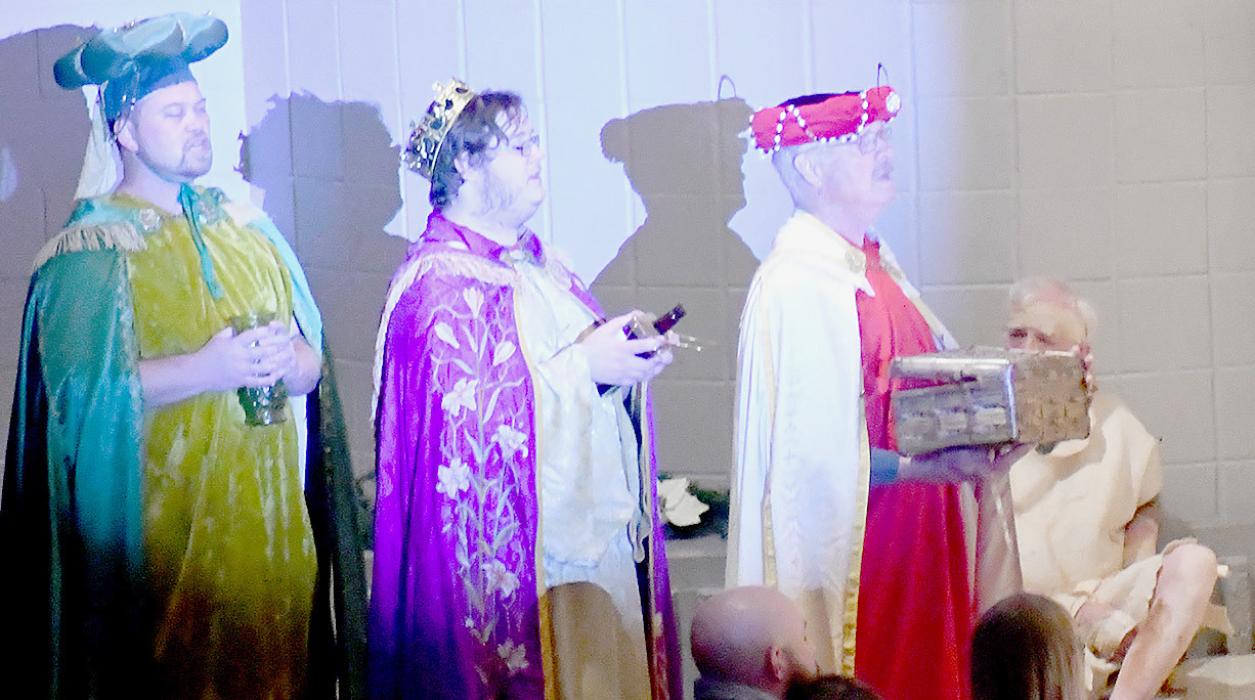 Wisemen singing “We Three Kings” were Luke Hitchcock, Seth Anderson and Joel Ferris.