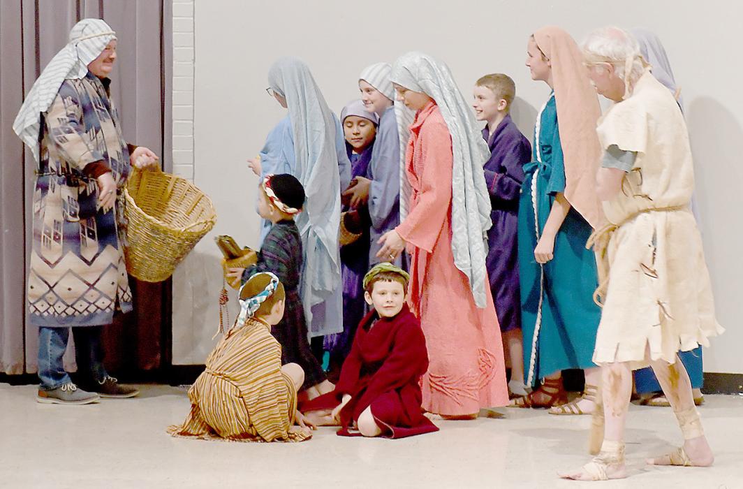 The Crowd - members of the Ainsworth Women’s Club, Merchant - Pastor Russell Thayer, boys playing in the sand - Eli Beel and Blake Winters and the Beggar - Dr. Mel Campbell, all took part in this year’s pageant.