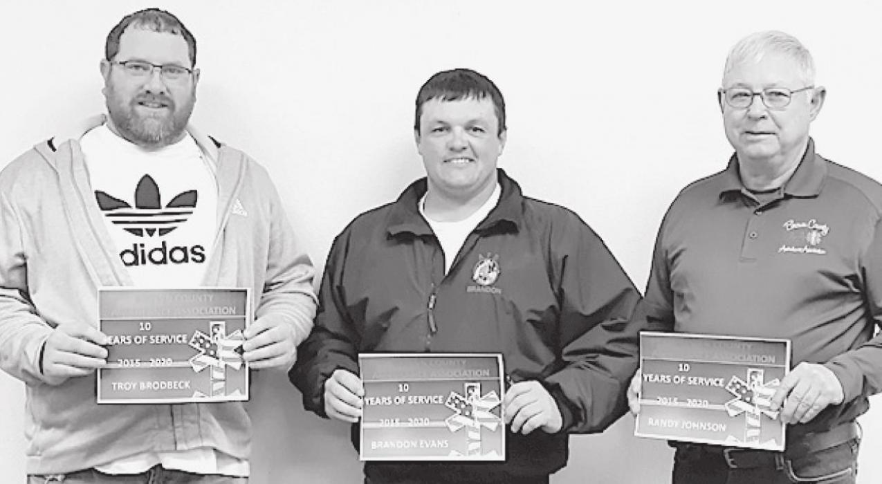 Brown County Ambulance Association Receives Donation and Recognizes Members During Appreciation Night