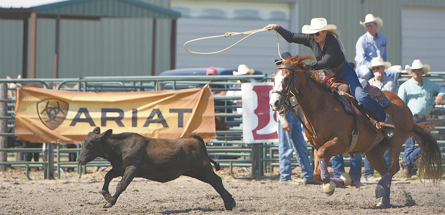 Ainsworth's Kinsey Walz won the breakaway roping on Sunday with a time of 2.72 seconds. Photo Courtesry of Steve Moseley
