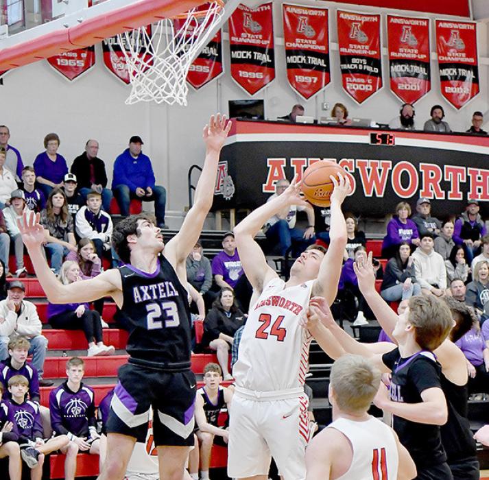 Trey Appelt had a double-double against Axtell with 14 points and 11 rebounds.