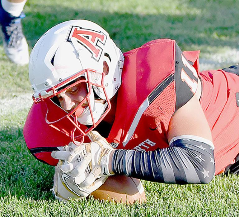 Landon Holloway recovered the first for seven fumbles by the North Central Knights. The fumble recovery set up Ainsworth’s second touchdown of the game.