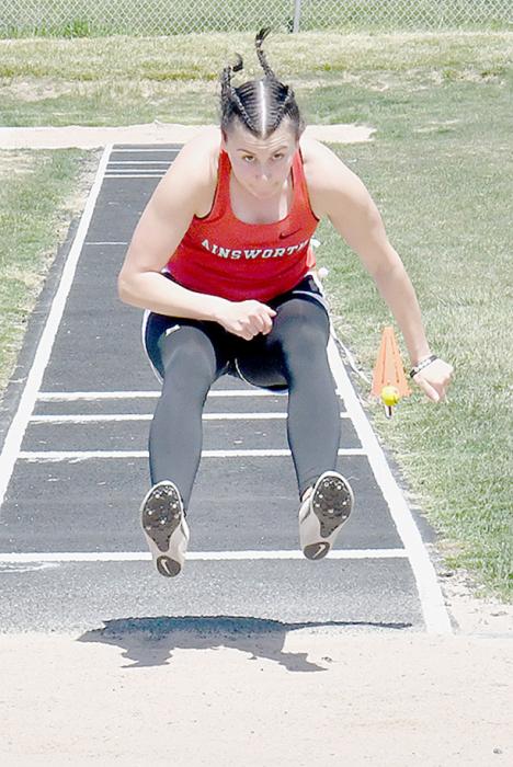 Dakota Stutzman took second place in the Triple Jump along with sixth place in the 100 Meter Hurdles and was a member of the 4x100 Relay team that placed fifth. Photos by Madelynn Goochey