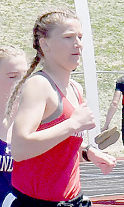 Emma Kennedy took third place in the 3200 Meter Run.
