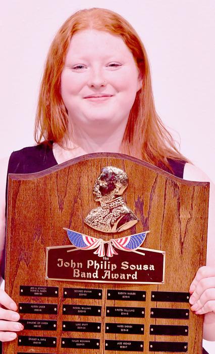 Breanna McLeod was presented the John Philip Sousa Band Award.