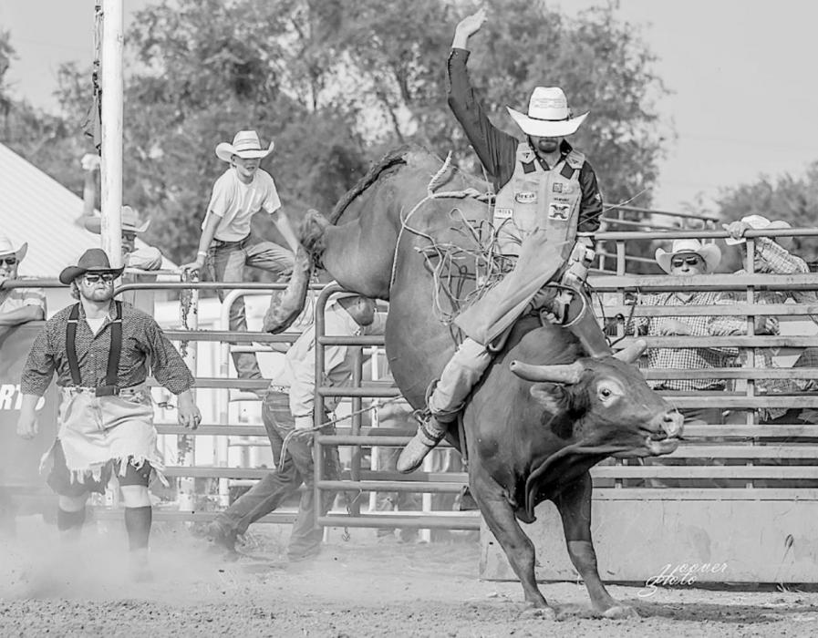 Mark your calendars for June 5th to enjoy watching Bull Riding and other rodeo events. Afterwards, enjoy a dance. Photo by Susan Hoover