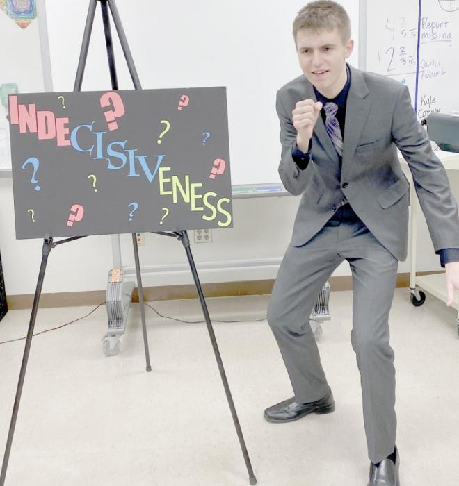 Ben Flynn won 1st place in his entertainment entry.