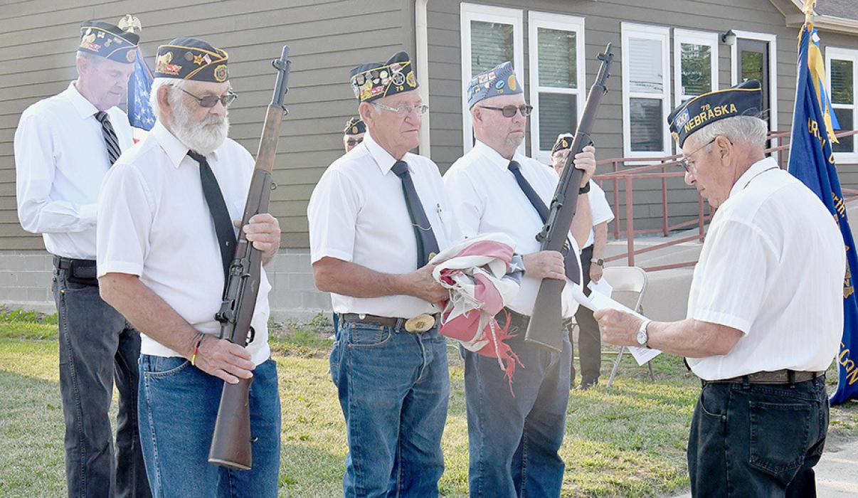American Legion Performs Unserviceable Flags Ceremony