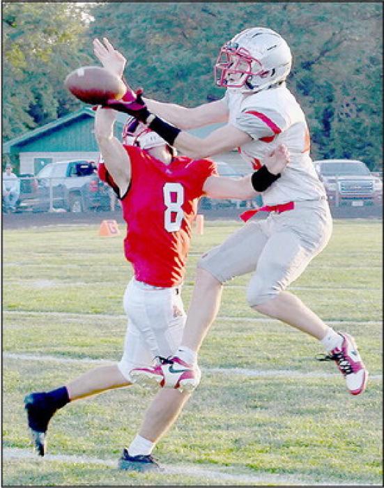 Traegan McNally broke up this pass play and received a questionable pass interference call that gave Madison one of it’s few first downs.